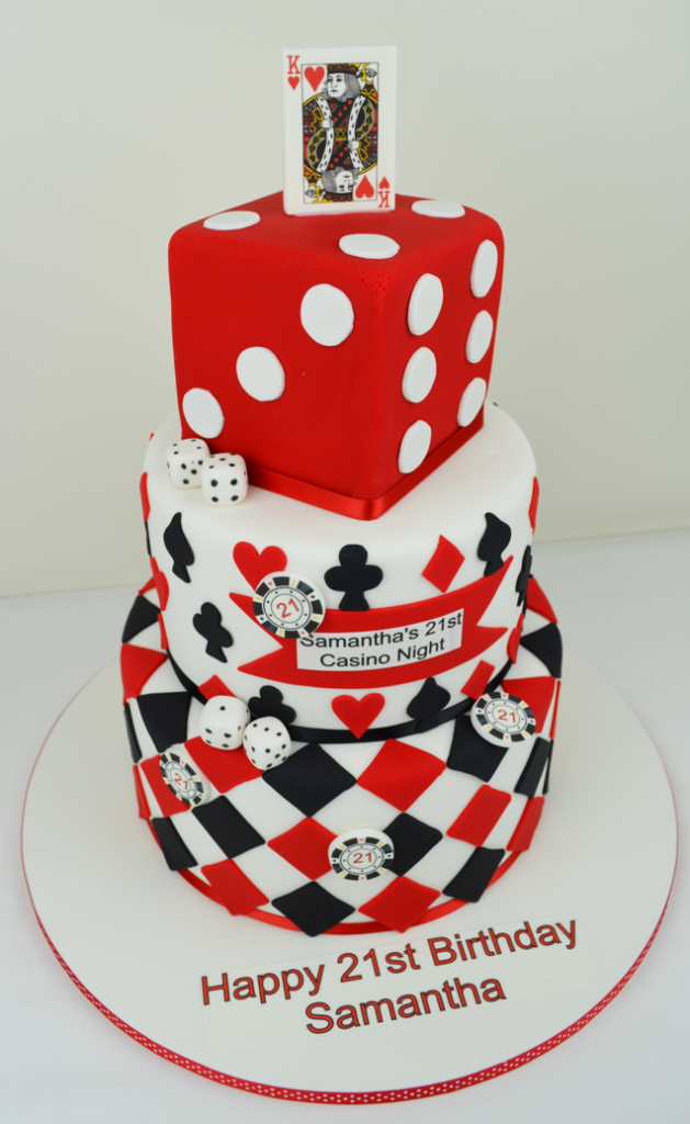 Gambling birthday cake