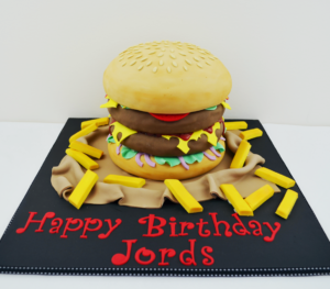 Hamburger cake burger cake 3d cake sculpted cake birthday cake