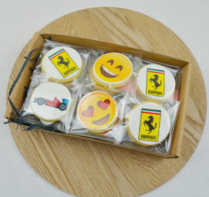 Gift box cookies logo cookies