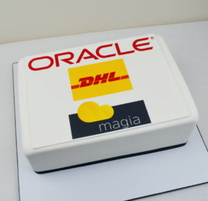 Dhl cake corporate logo cakes