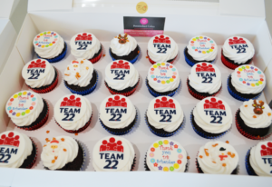 Logo cupcakes branded cupcakes Christmas cupcakes