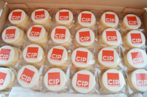 Corporate logo cookies