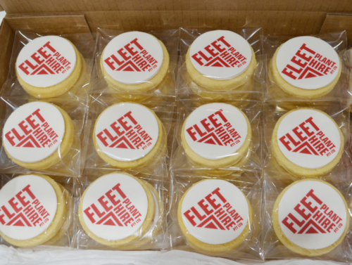 corporate logo cookies