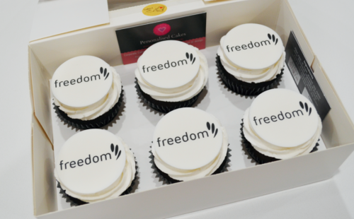 logo cupcakes delivered