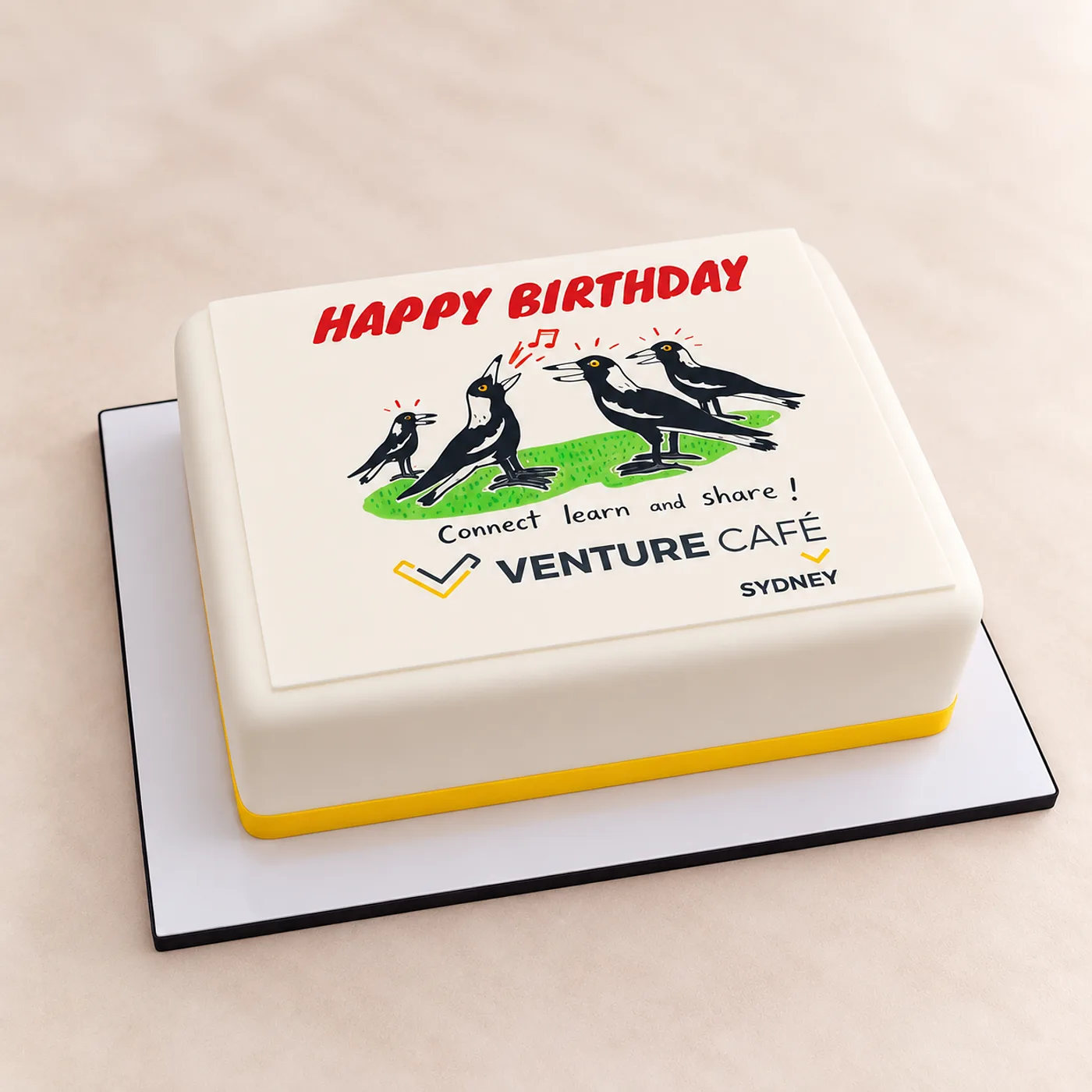 Venture Cafe branded cake