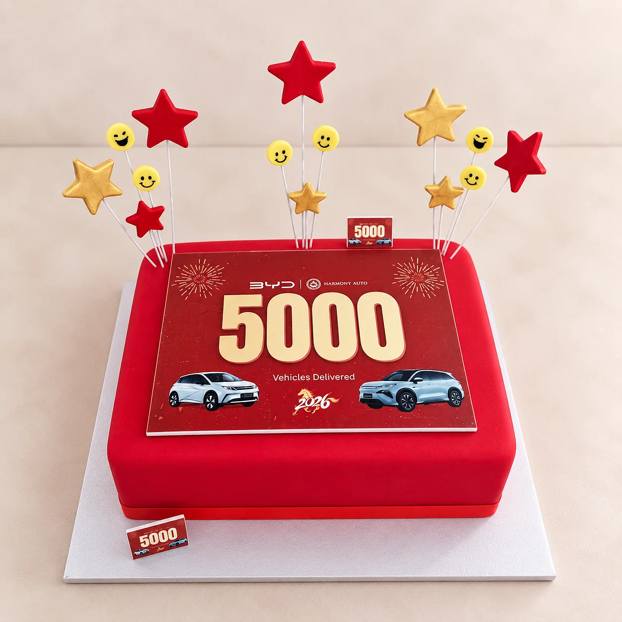 BYD branded corporate cake