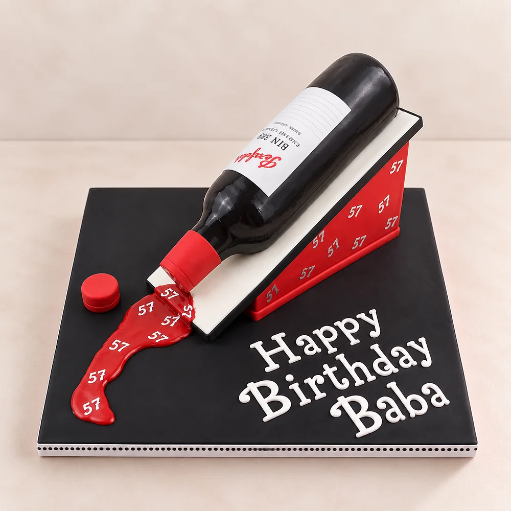 Penfolds Bin 389 wine bottle cake