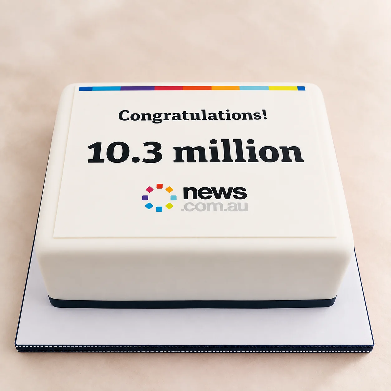 news.com.au branded cake