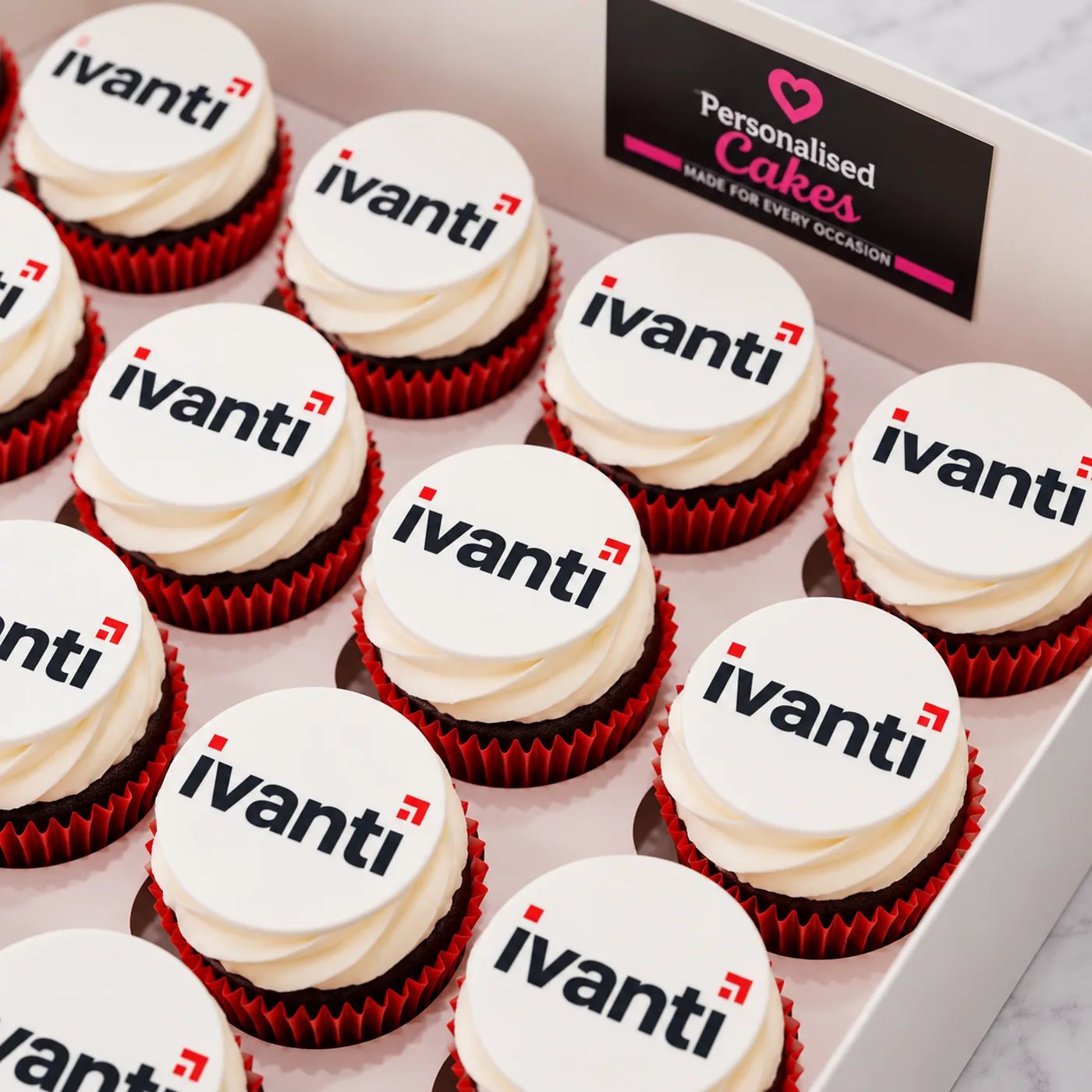 Ivanti branded cupcakes