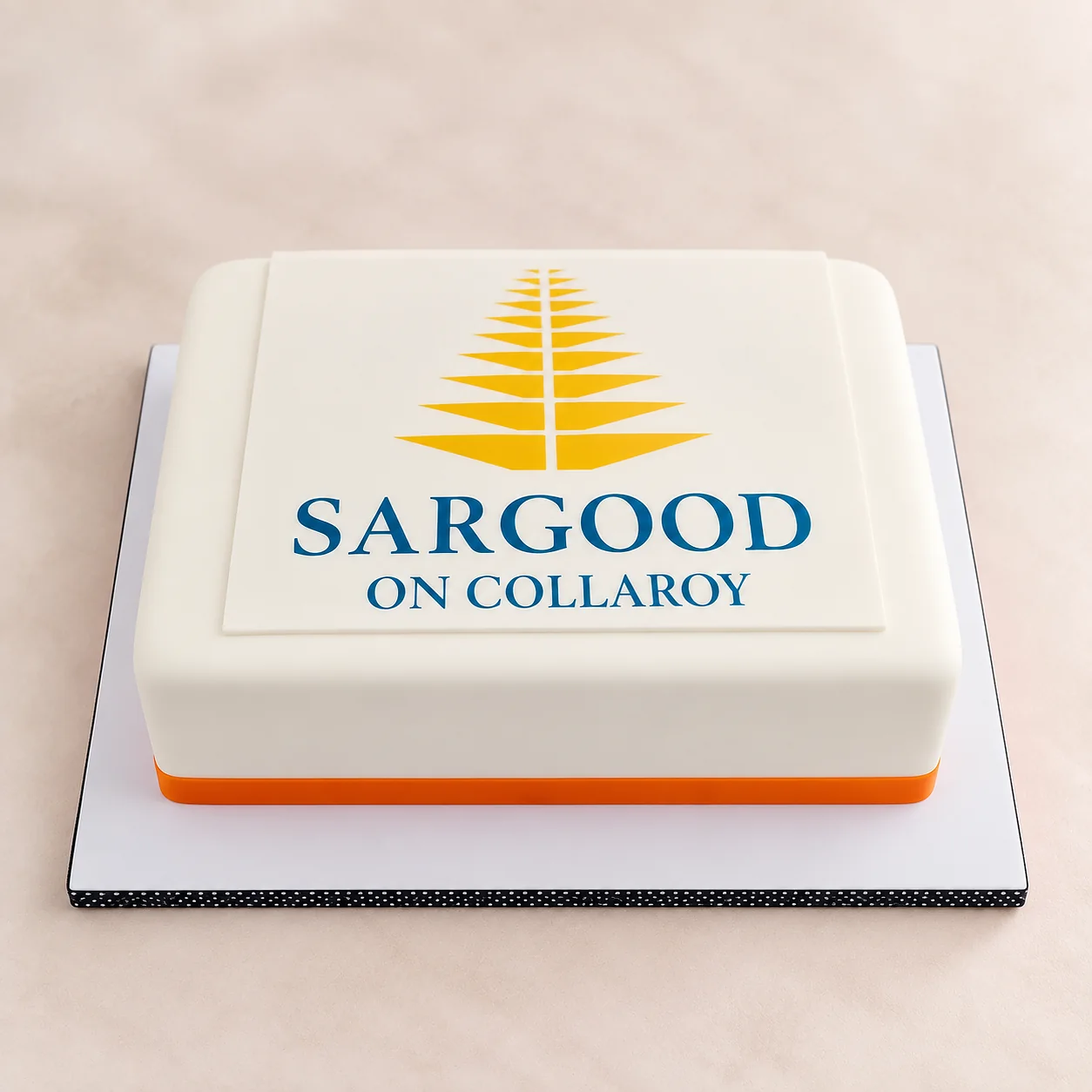 Sargood branded cake