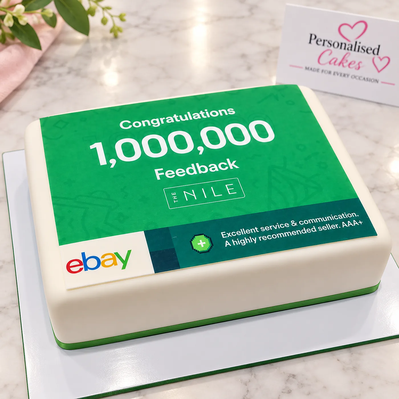 eBay milestone cake made for The Nile