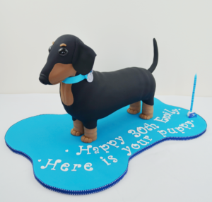 Dog cake 3d cake 30th birthday cake