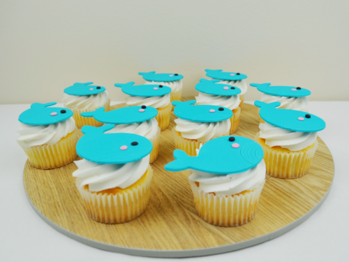 whale cupcakes